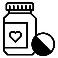 medicament and pharmaceutical symbol. medical design element