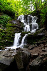 Waterfall Shepit in the Carpathian mountains