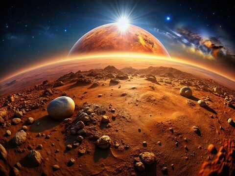 High-Resolution Mars 360&deg; Panorama: Realistic Red Planet Surface HDRI