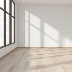 Fototapeta premium Light-filled Modern Interior Space Home Photography Minimalist Wide Angle Serenity