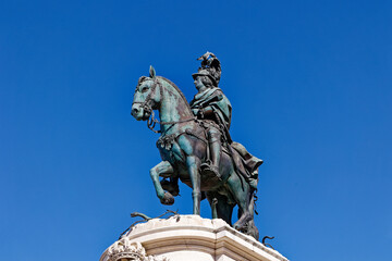 Fototapeta premium Reiterstatue von José I. , Lissabon