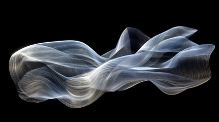 Ethereal Flow, A delicate dance of light and form on a canvas of darkest night