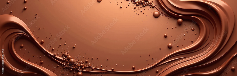 Aufkleber A Delicious Abstract Chocolate Background With Plenty Of Copy Space For Your Text Or Design Elements. 00003