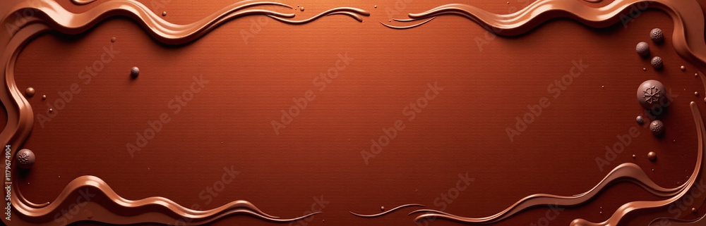 Aufkleber A Delicious Abstract Chocolate Background With Plenty Of Copy Space For Your Text Or Design Elements. 00001