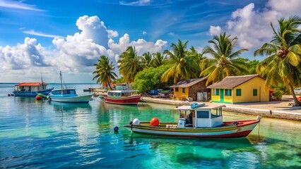 Obraz premium Huraa Island Maldives: Candid Moments of Tropical Island Life
