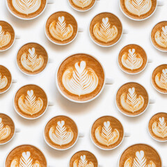 Latte Art Symphony, Seamless cup of coffee.