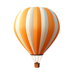 Fototapeta premium Colorful Cartoon Hot Air Balloon Icon on Black Background