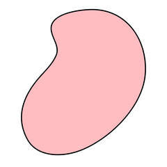 Color liquid blob shapes  pastel vector organic random forms  fluid silhouette  simple smooth ink stain