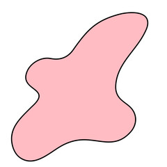 Color liquid blob shapes  pastel vector organic random forms  fluid silhouette  simple smooth ink stain