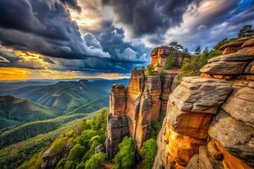 Impassable Mountain Peak: High-Resolution Stock Photo of Challenging Climb