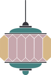 Colorful Lantern for Ramadan or Eid Eid al-Fitr Icon Vector Illustration