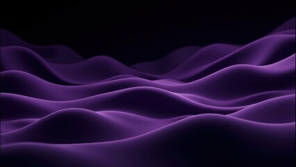 Obraz premium Luxurious purple waves dance across a dramatic dark backdrop, exuding an air of abstract elegance and textured beauty