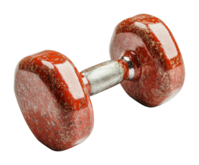 Dumbbell workout equipment studio setting high-quality fitness environment close-up view strength training concept isolated on transparent background png