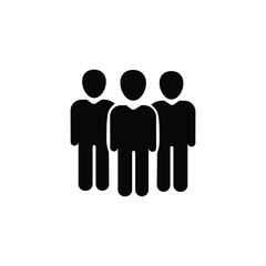 People icon vector isolated on a white background.