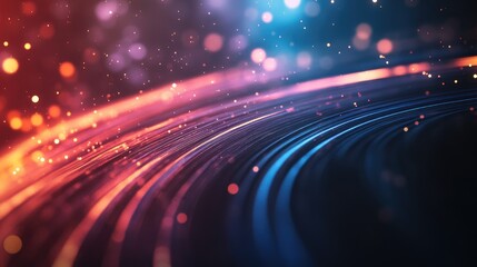 Obraz premium Colorful bokeh lights with motion blur creating an abstract background filled with vibrant hues and dynamic patterns for creative designs