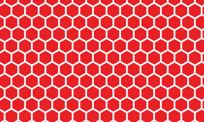 abstract simple red hexagon pattern art suitable for background.