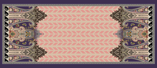 Pakistani Dupatta for digital print.Digital Dupatta design.