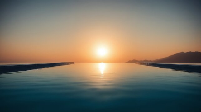 Opulent Infinity Pool Offering Breathtaking Sunset Vistas