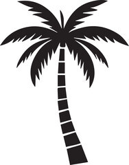 Obraz premium palm tree vector logo icon illustration silhouette