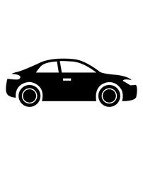 Fototapeta premium Car clip art design on plain white transparent isolated background for card, shirt, hoodie, sweatshirt, apparel, tag, mug, icon, poster or badge