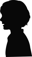 a boy head silhouette vector
