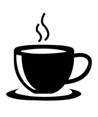 Coffee cup clip art design on plain white transparent isolated background for card, shirt, hoodie, sweatshirt, apparel, card, tag, mug, icon, poster or badge