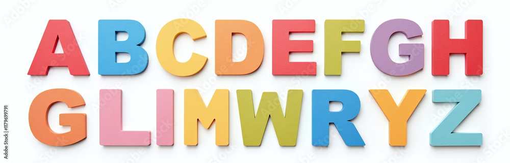 Aufkleber A Colorful Paper Alphabet Isolated On A White Background With Transparent Png Layers For Easy Editing And Design Flexibility Always. 00003
