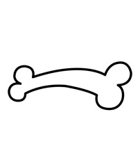 Dog bone clip art design on plain white transparent isolated background for card, shirt, hoodie, sweatshirt, apparel, card, tag, mug, icon, poster or badge