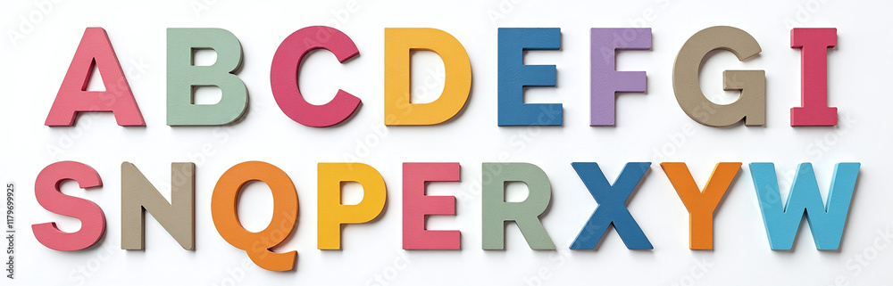 Aufkleber A Colorful Paper Alphabet Isolated On A White Background With Transparent Png Layers For Easy Editing And Design Flexibility Always. 00001