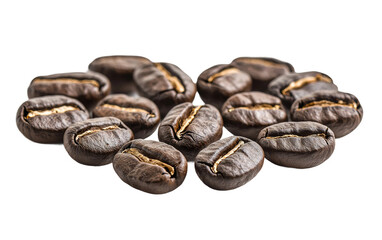 Obraz premium High-Quality Coffee Beans on Dark Background Isolated on transparent background