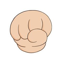 A human handful hand drawn illustration, organ, part of body, symbol, anatomy, fist, punch