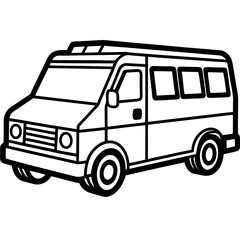 Ambulance icon vector, line style illustration