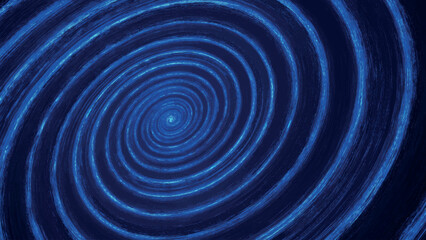 Abstract dot digital circular particle wave. Spiral portal. Liquid vortex. Whirlpool. Hypnotic background. Bright digital glowing circle. Rotating funnel. Abstract vector illustration.