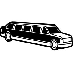 Luxurious limousine vehicle transportation vector illustration