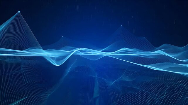 4k digital design features binary data patterns blue creating high tech animation loops seamlessly modern technology  