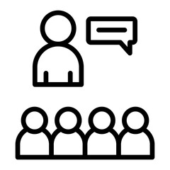 Mentoring Vector Line Icon Design