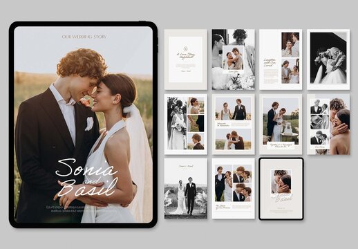Wedding Digital Photo Book Template