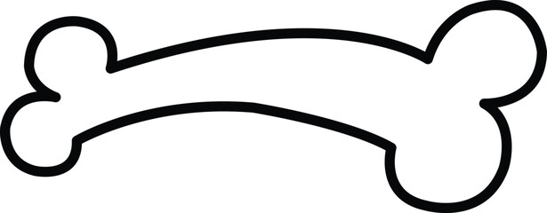 Dog bone clip art design on plain white transparent isolated background for card, shirt, hoodie, sweatshirt, apparel, card, tag, mug, icon, poster or badge