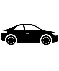 Car clip art design on plain white transparent isolated background for card, shirt, hoodie, sweatshirt, apparel, tag, mug, icon, poster or badge