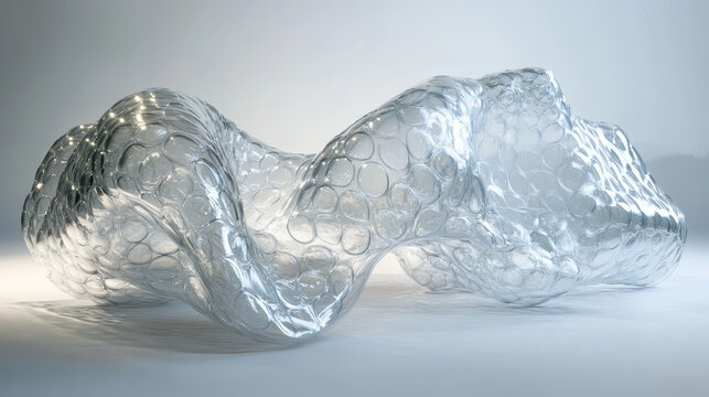 A roll of plastic bubble wrap / padding for mailing items.