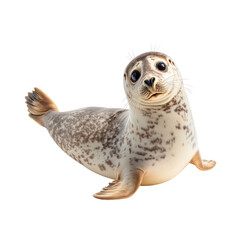 Charming Baby Seal with Soft Fur and Playful Expression Posing on the Shoreline under Natural Lighting