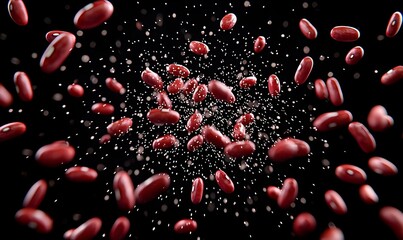 Japanese bean throwing ritual, vibrant colors, dynamic motion, cultural significance, traditional celebration, joyous atmosphere, community engagement