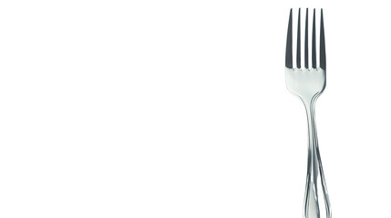 Close-Up of a Stainless Steel Fork on a Dark Background for Culinary and Dining Concepts