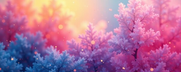 Fuzzy, hazy blend of pink, blue, and yellow hues Abstract, dreamy texture , airy, canvas