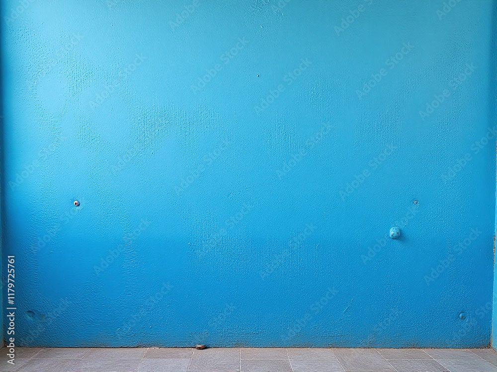 Poster A Blue Painted Decorative Wall With Textured Pattern Creates A Distinctive And Visually Appealing Background For Various Artistic Compositions. 00002