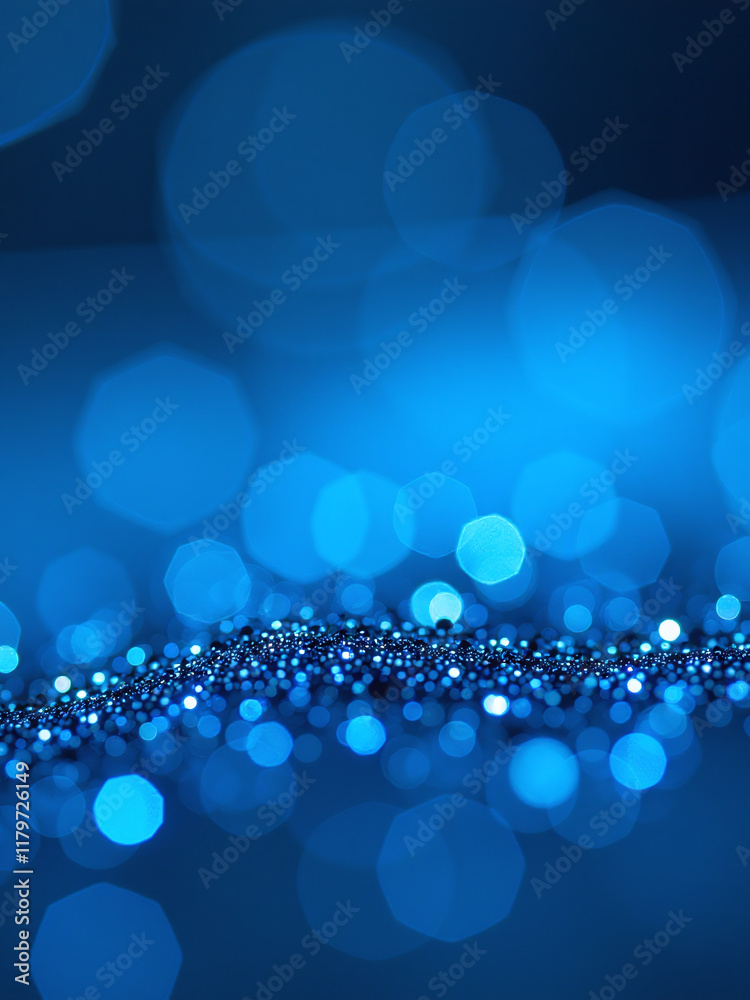 Leinwandbilder a blue glittery background with a bokeh effect provides a visually striking abstract macro shot imag