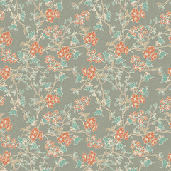 seamless pattern with flowers, Allover design for digital print.