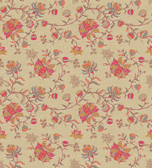 seamless pattern with cherry blossom. Digital Allover.