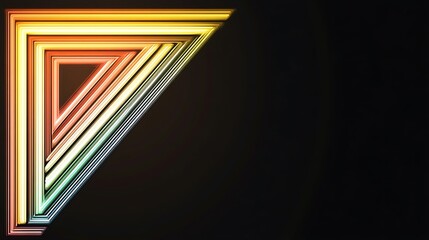 Abstract Neon Triangle Light Pattern Design