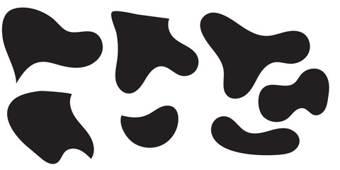 Blob shapes colorful collection vector design elements isolated. Abstract stains shape vector set